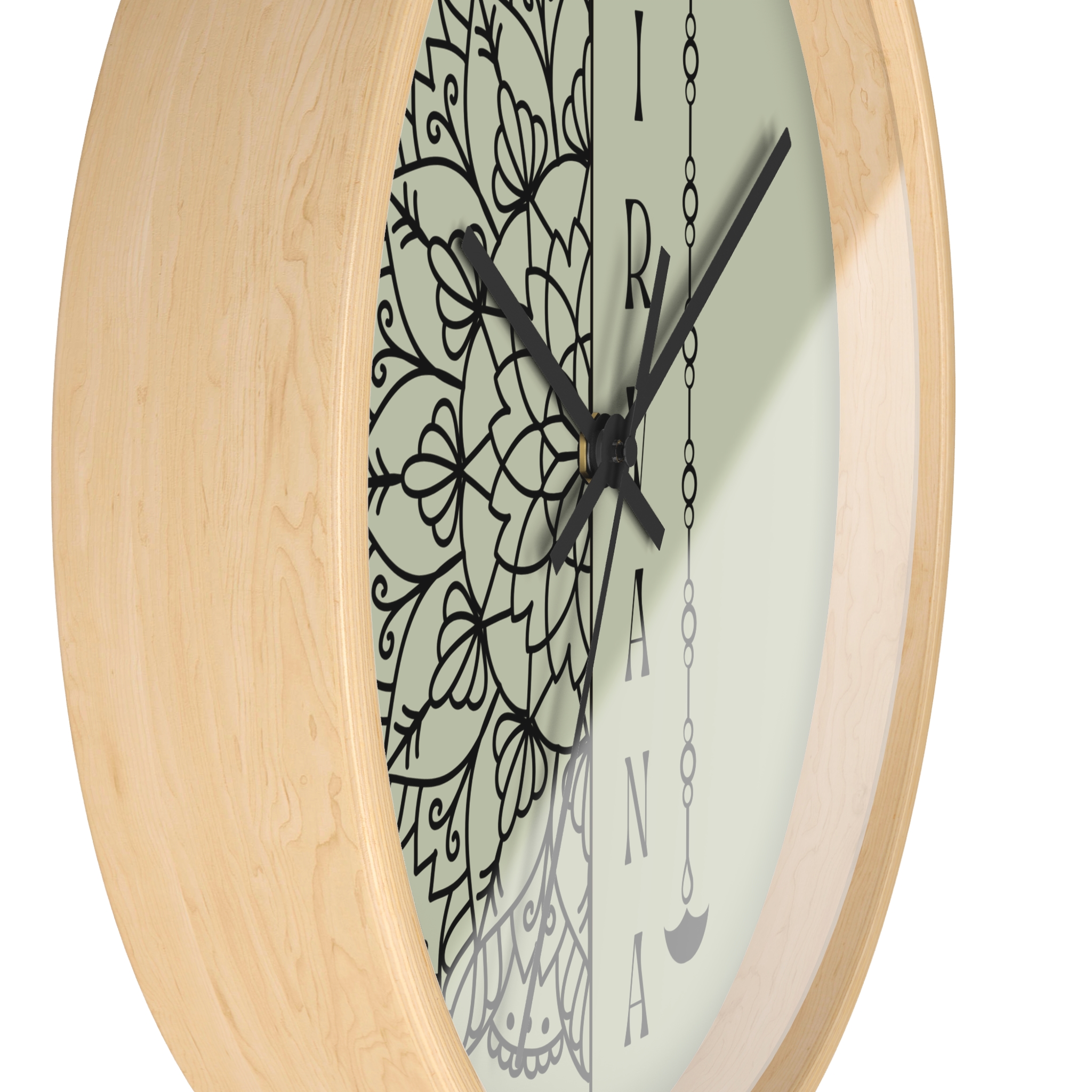 Half Mandala Wall Clock - "Nirvana" Buddhist Spiritual Design, 10 inches - Image 3