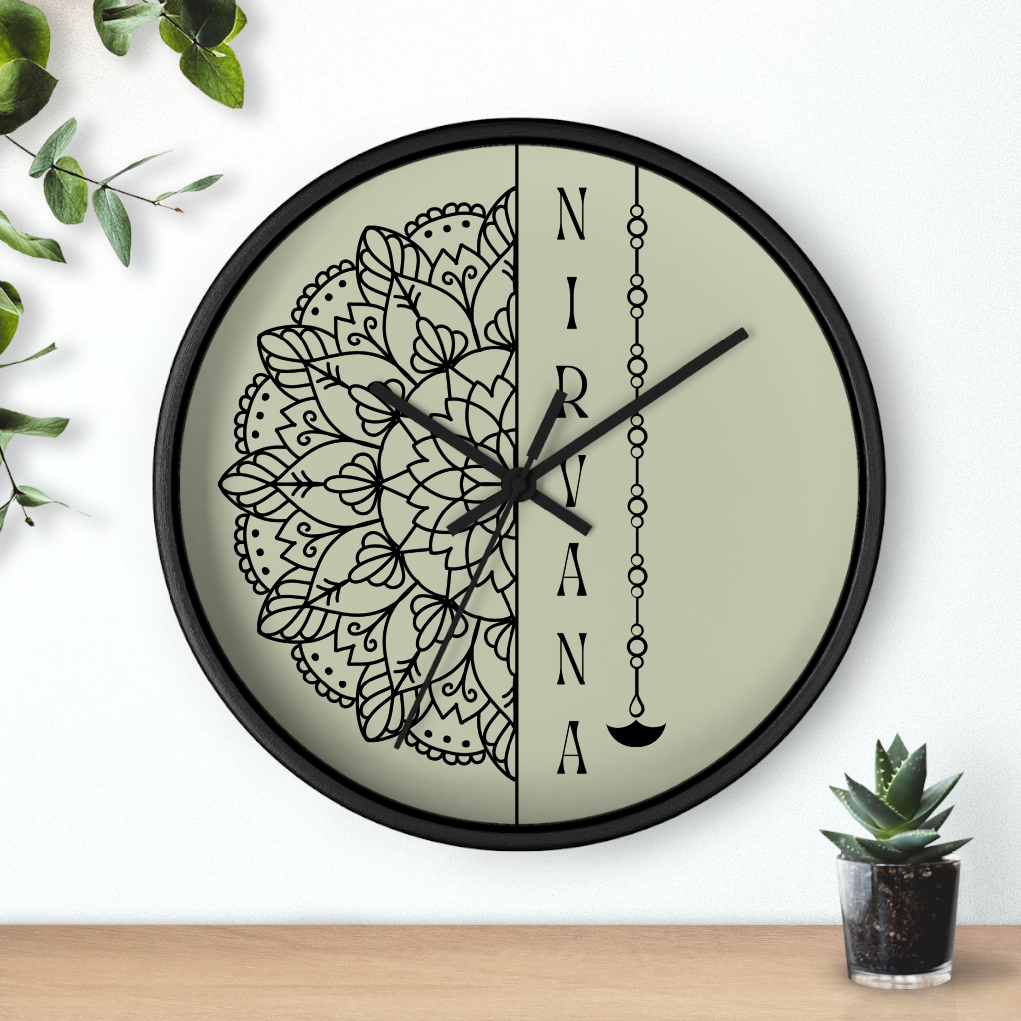 Half Mandala Wall Clock - "Nirvana" Buddhist Spiritual Design, 10 inches - Image 6