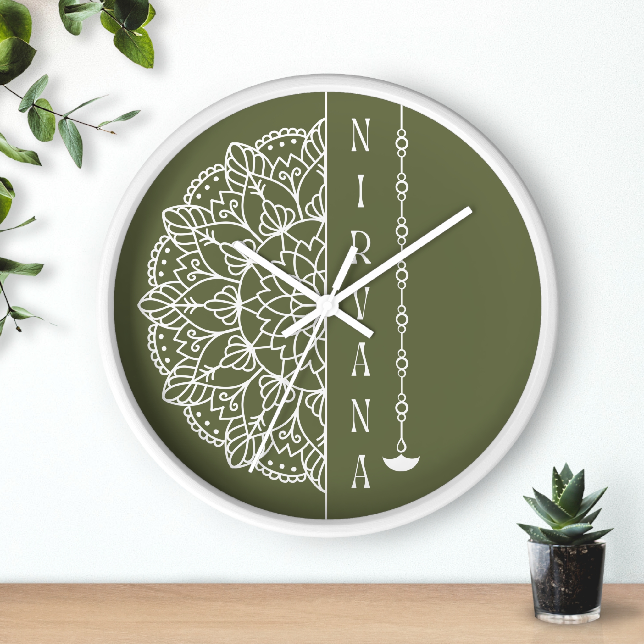 Half Mandala Wall Clock - "Nirvana" Buddhist Spiritual Design, 10 inches - Image 9