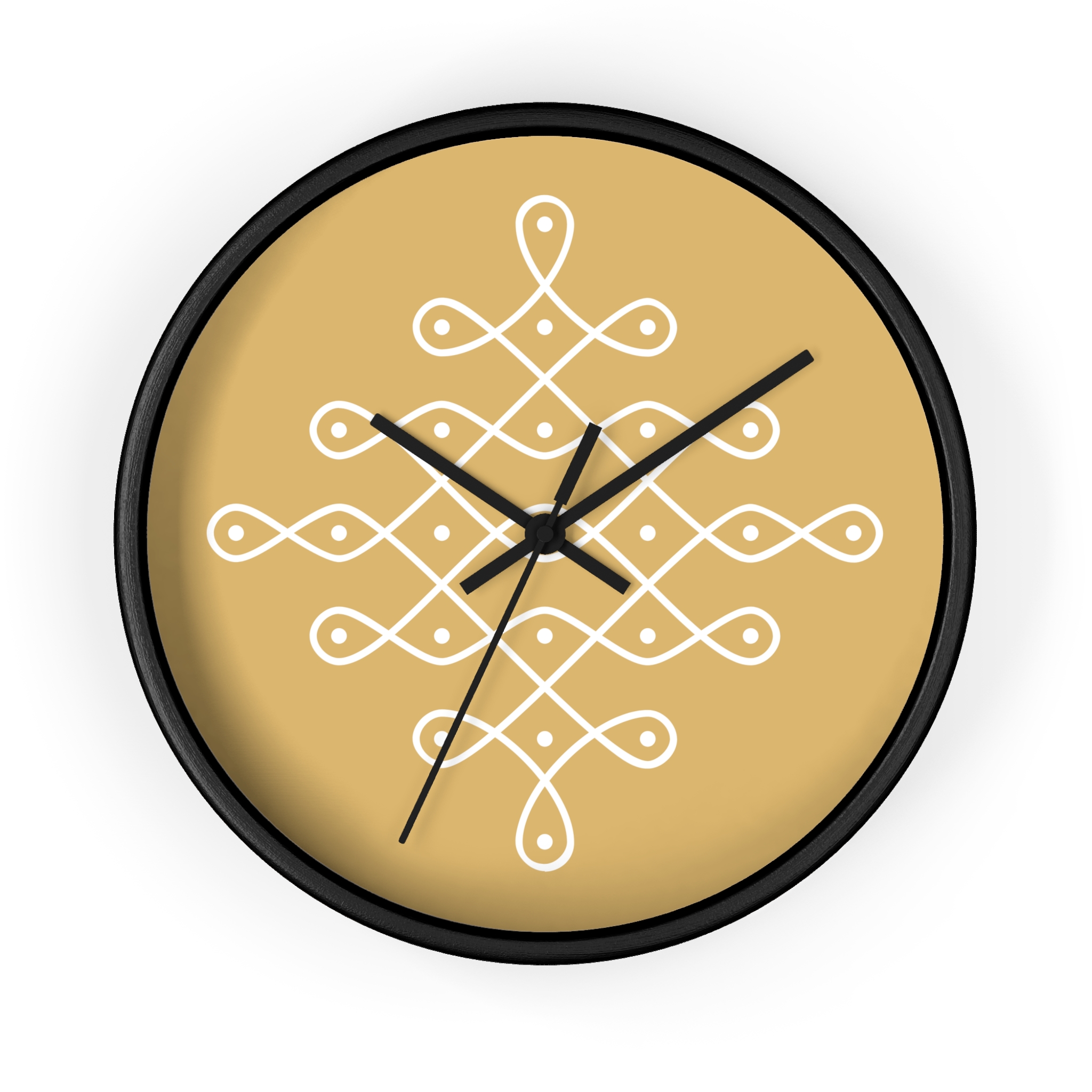 Modern Kolam Wall Clock — Minimal Indian Motif Home Decor - Image 4