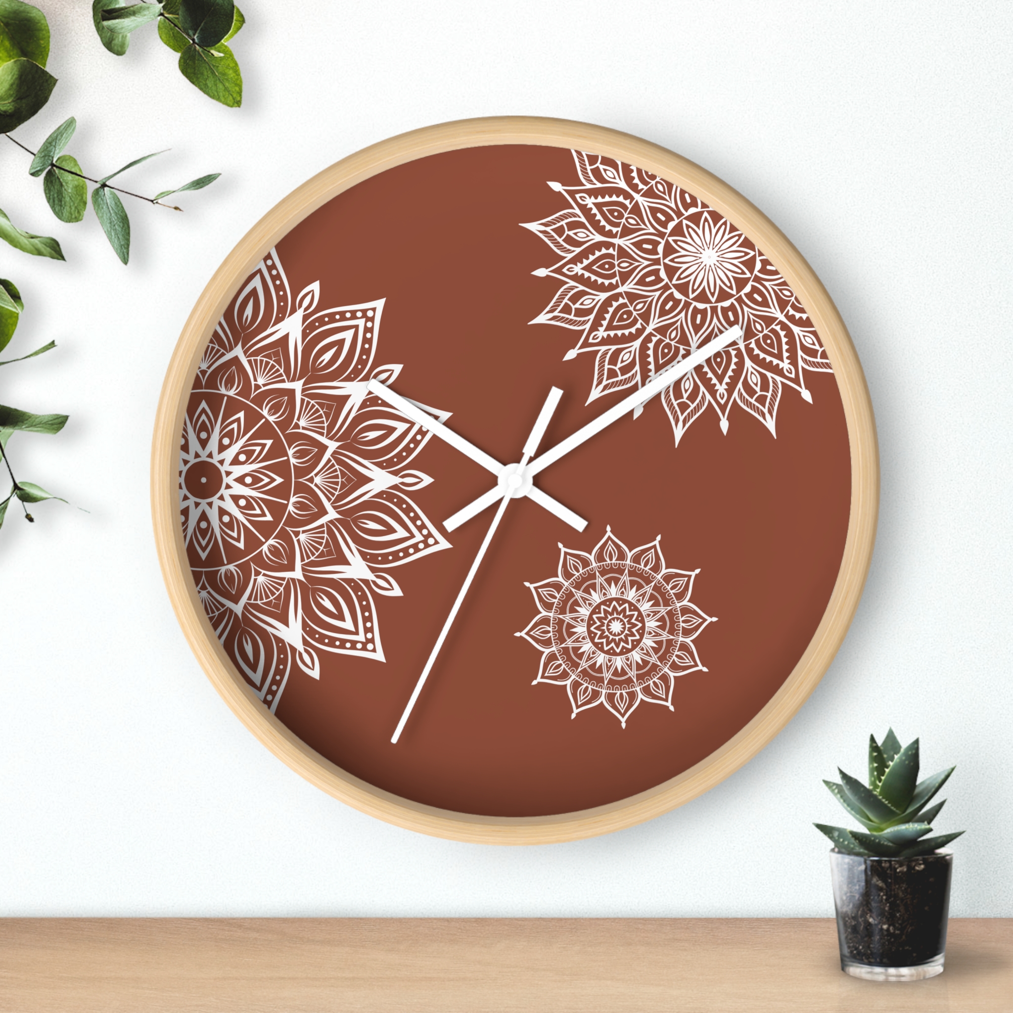 Mandala Wall Clock — Starburst Boho Home Decor